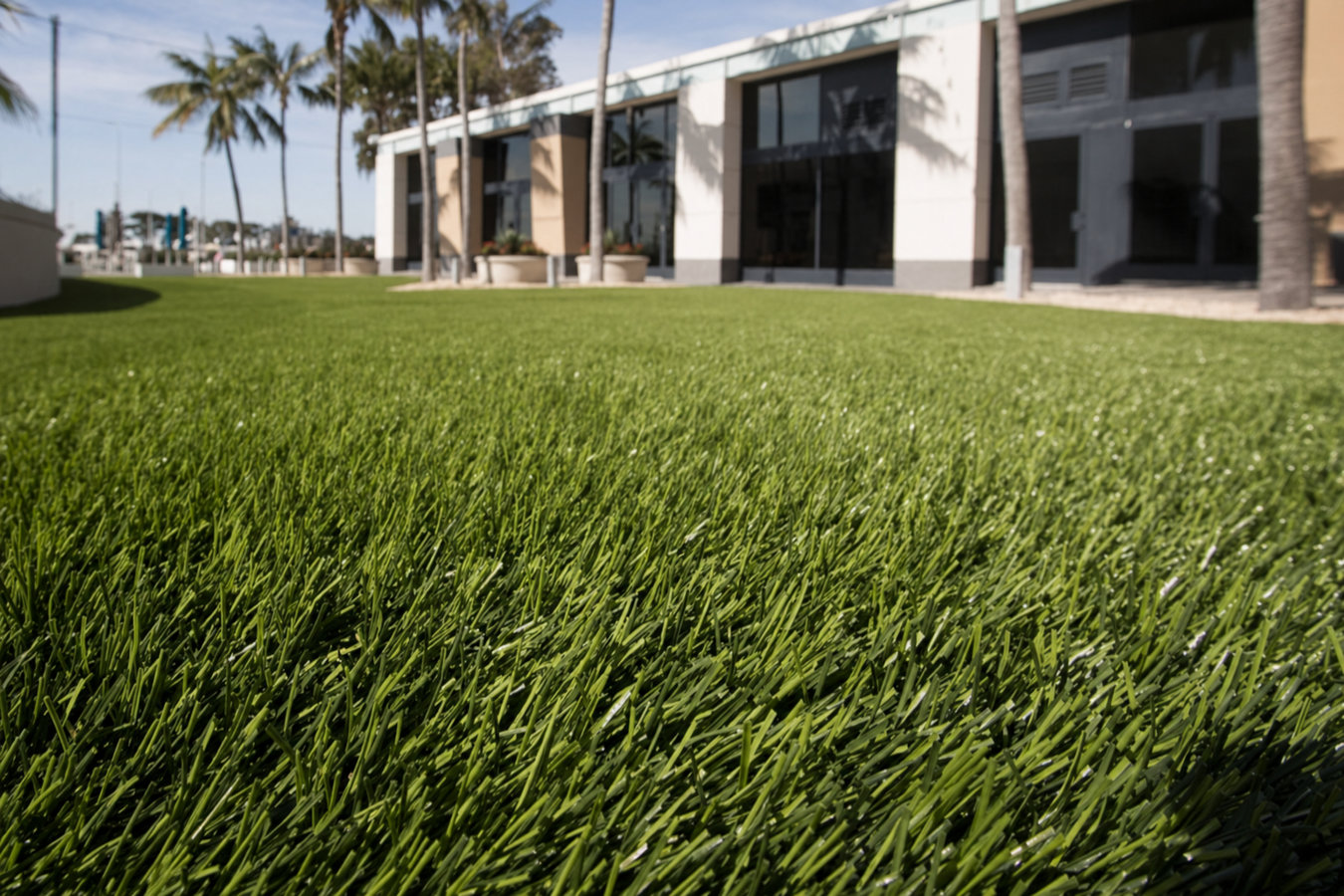 Commercial turf installation in Mission, TX