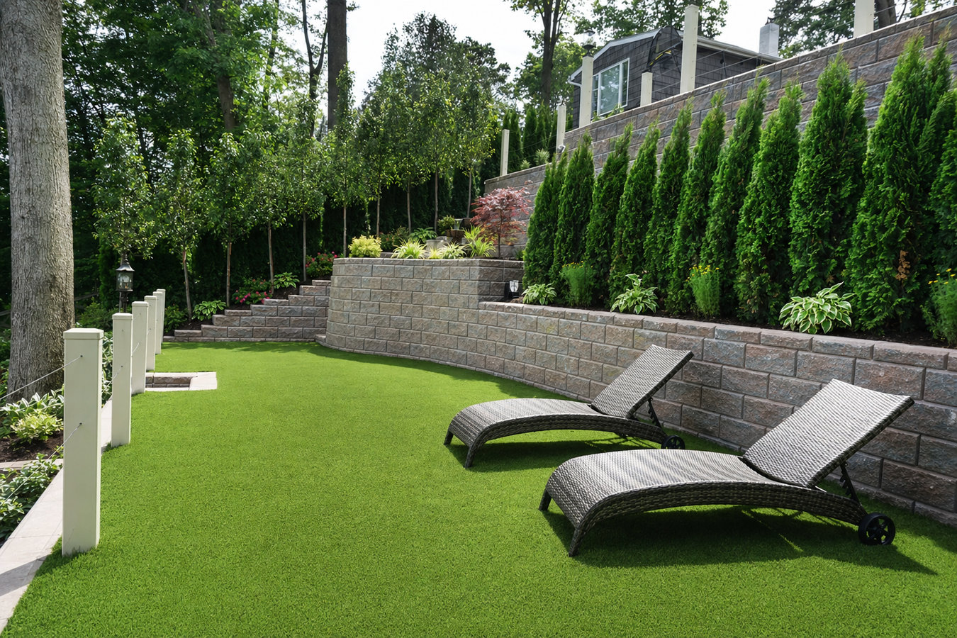 Residential turf installation in Mission, TX